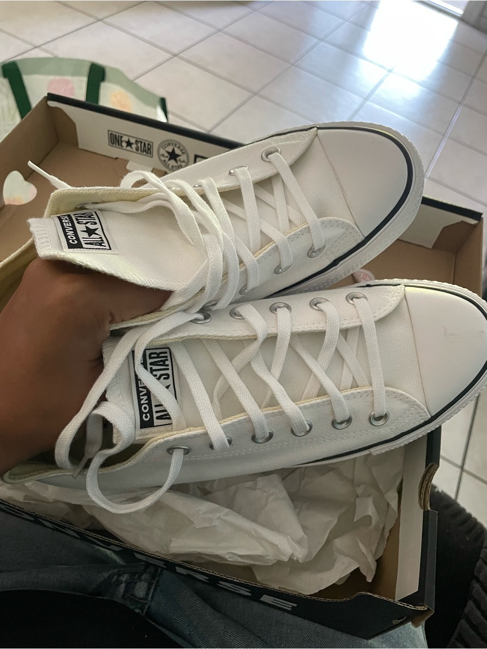 Converse White Low Top Chuck Taylor Sneakers